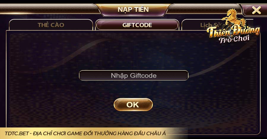 Code TDTC - Thiên Đường Trò Chơi - Giftcode TDTC mới nhất 4 Hướng dẫn cách nhập giftcode Thiên Đường Trò Chơi