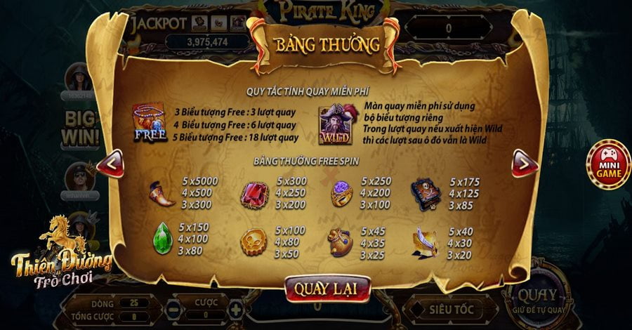 Pirate King - Vua Hải Tặc đình đám tại cổng game online 4 Bạn cần tận dụng tối đa lượt quay bánh xe may mắn mang về chiến thắng