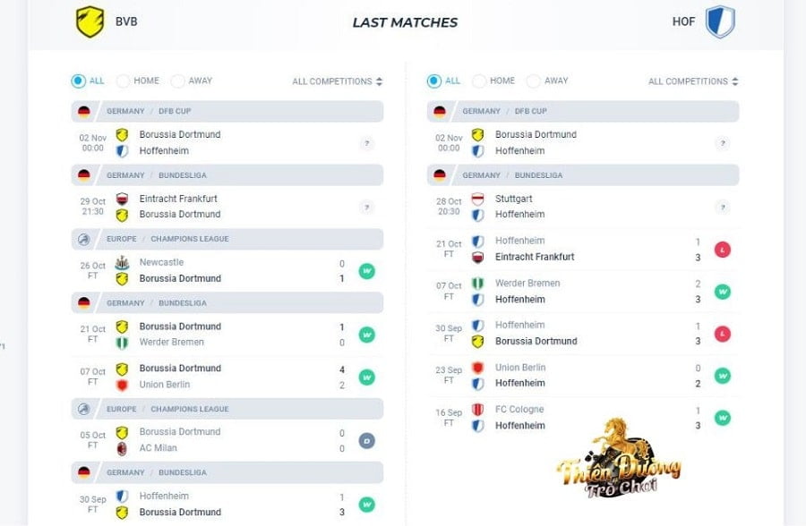 Nhận định Dortmund vs Hoffenheim, 2/11, Cúp bóng đá Đức 3 Phong độ các trận gần đây của Dortmund và Hoffenheim